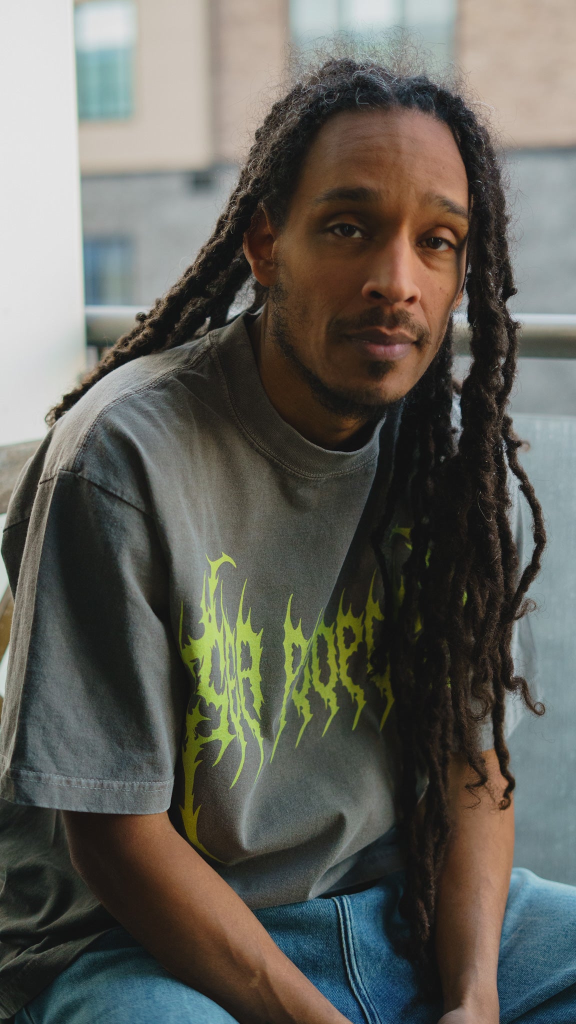 Sea Peoples Grunge Logo Grey Tee