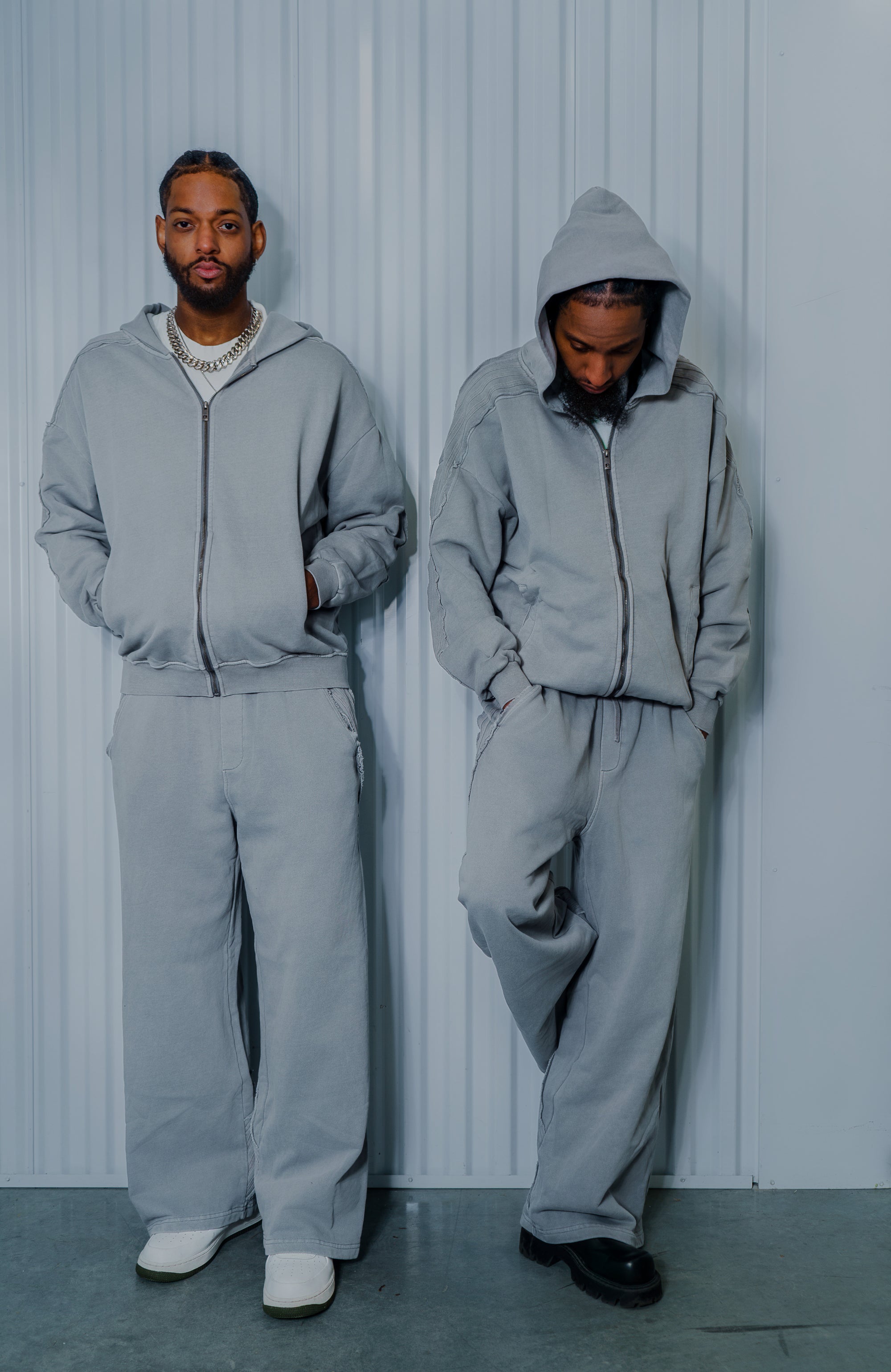 Sea Peoples Snow Washed Tape Trim Zip Up Hoodie