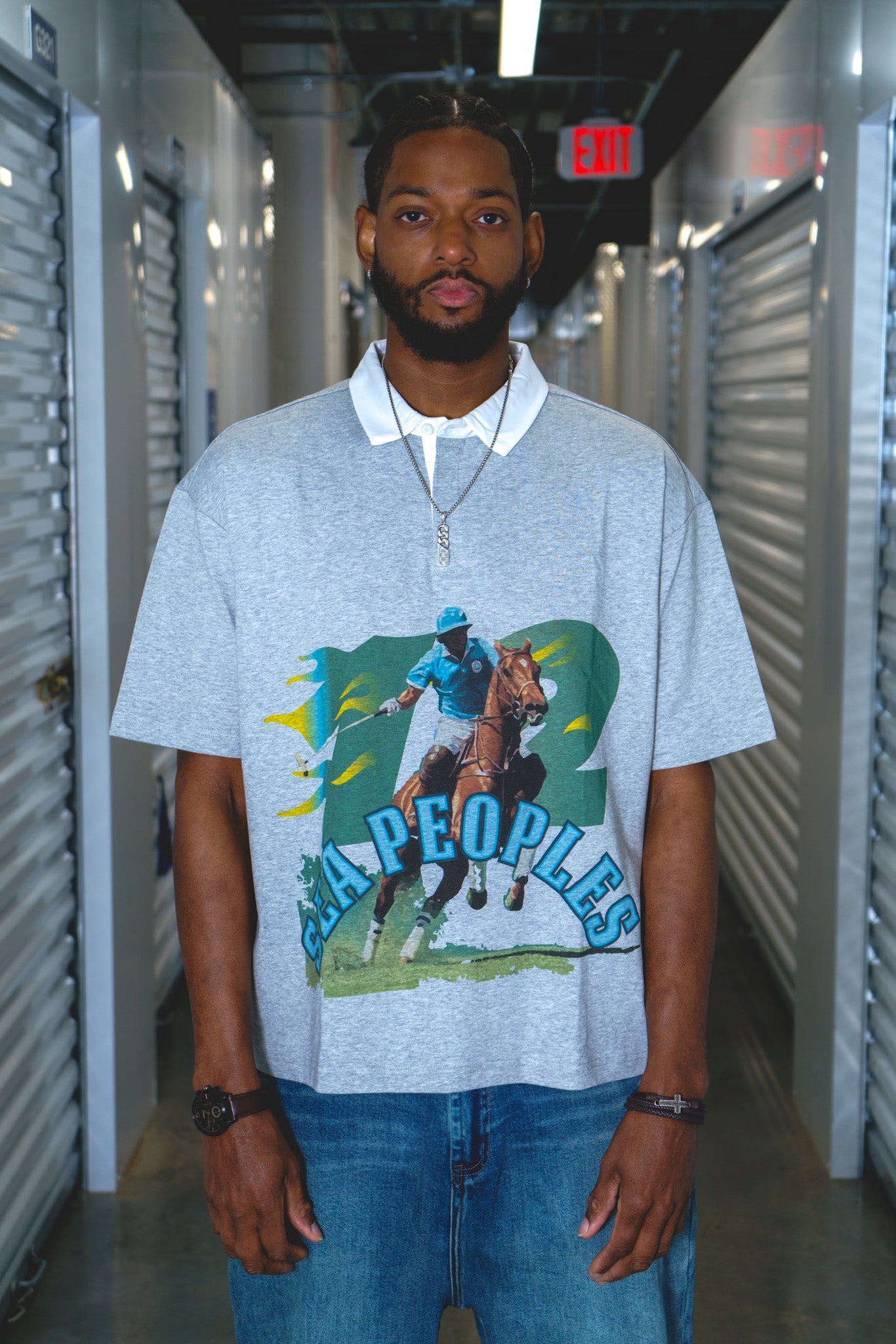 Sea Peoples Polo Club Graphic Polo Tee